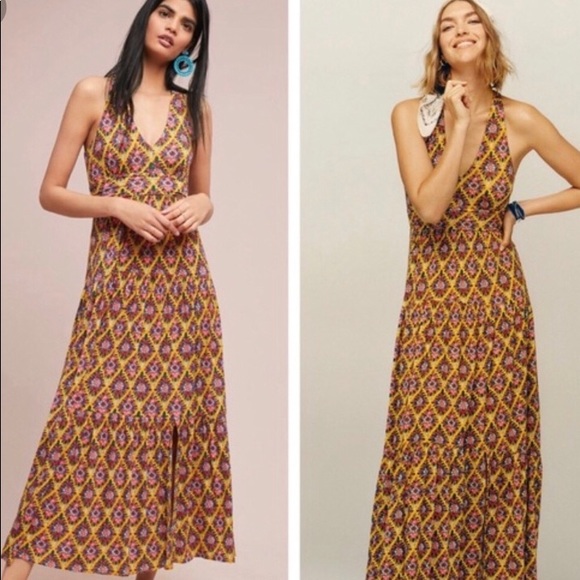 Anthropologie Dresses & Skirts - MAEVE ANTHROPOLOGIE Luella Maxi Dress V-Neck Long
